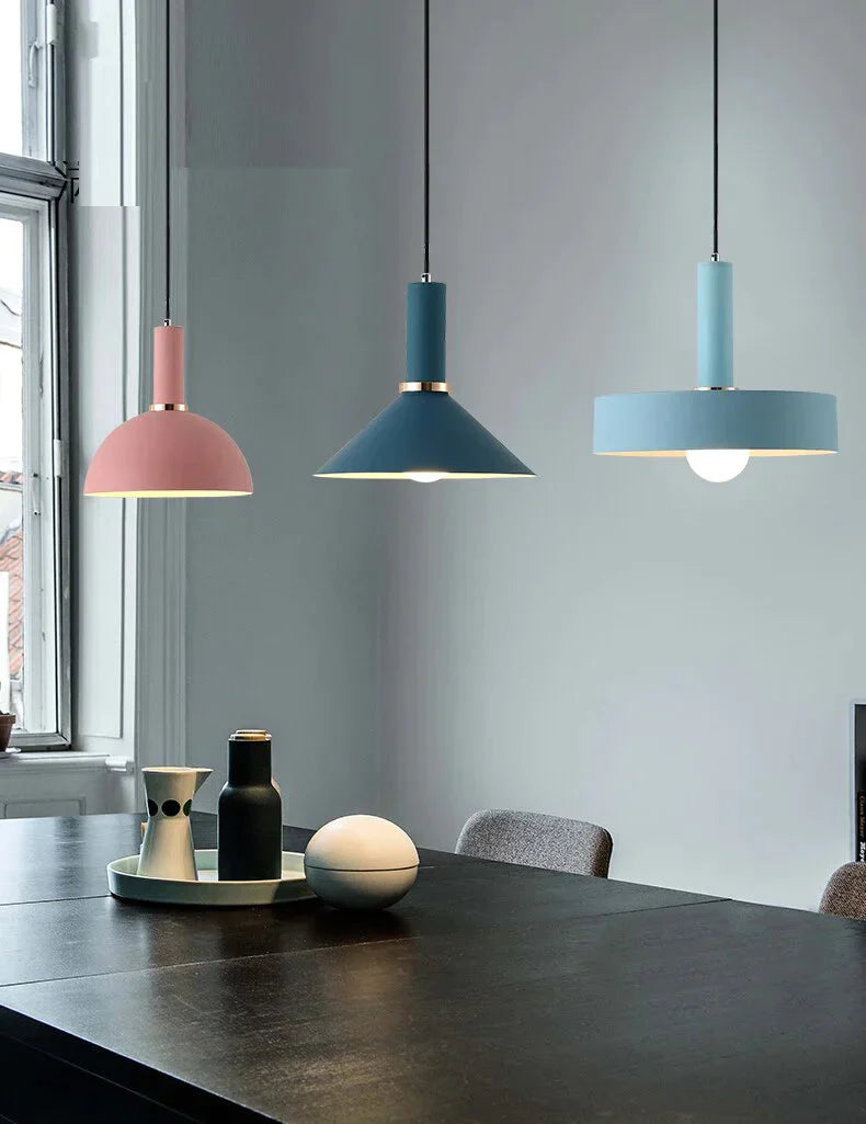 Nordic Personality Creative Restaurant Lamp Solid Wood Three Single Head Small Chandelier Modern