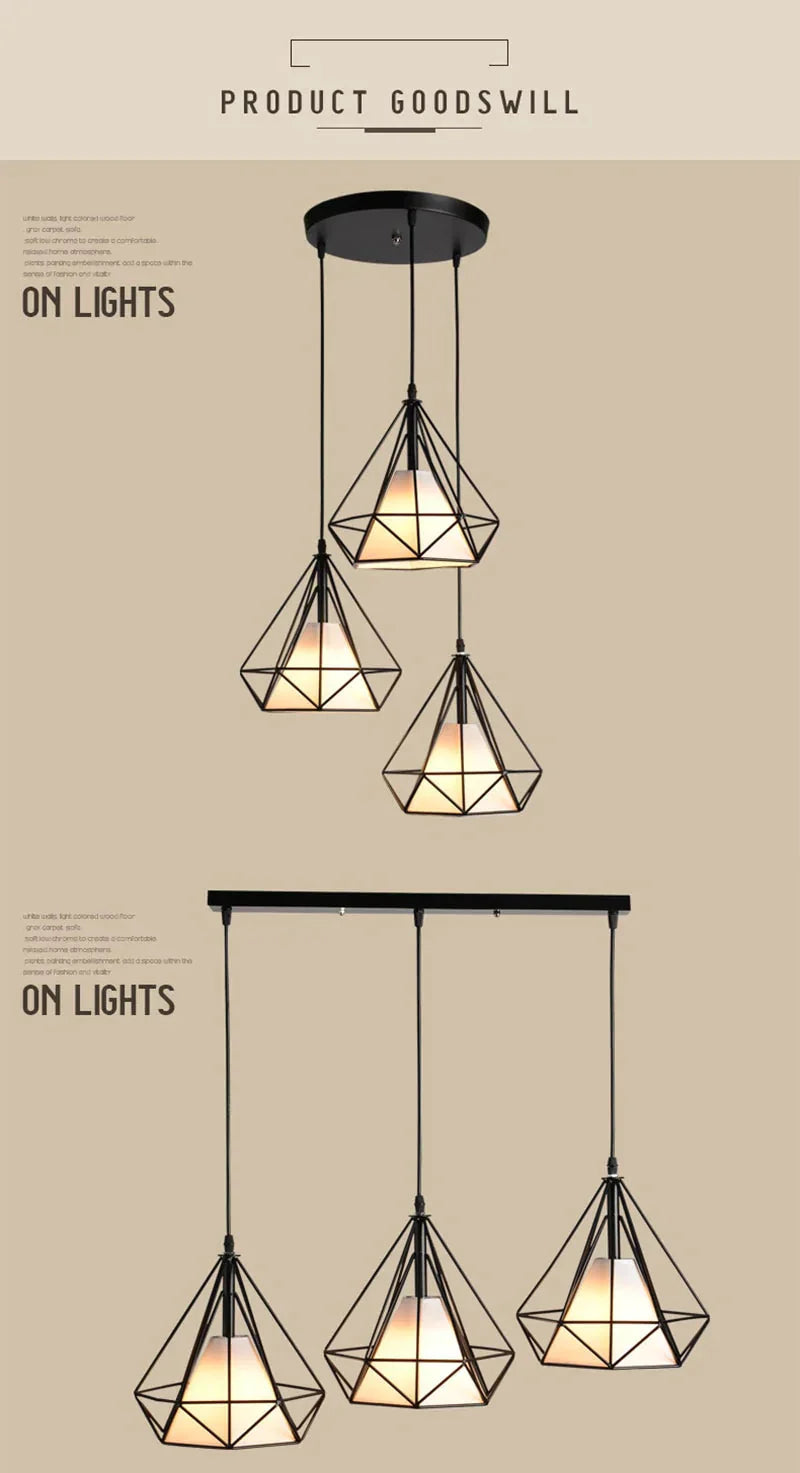 Nordic Home Decoration Modern Pendant Ceiling Lamps Loft Scandinavian Style Light For Kitchen