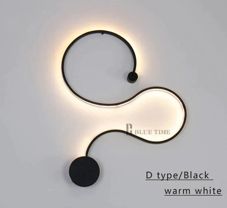 Simple Modern Led Ceiling Light Black&White Body Lustres Led Lamp Living Room Bedroom Beside Room