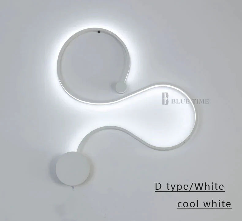 Simple Modern Led Ceiling Light Black&White Body Lustres Led Lamp Living Room Bedroom Beside Room