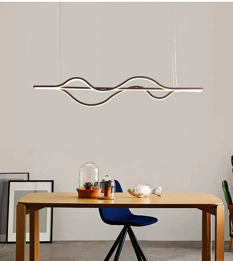 Length 1000Mm 37W Dimmable Rc New Arrival Modern Led Pendant Lights For Dining Room Kitchen Bar Lamp