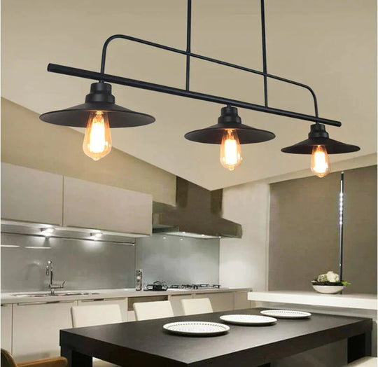 Nordic Retro Industrial Style Wrought Iron Chandelier American E27 Lamp Bar Restaurant Cafe