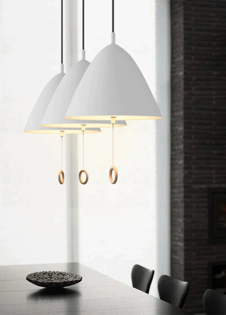 Colorful Bedside Pendant Light Pull Control Kitchen Lighting Fixture Hanging Lamp Modern Nordic