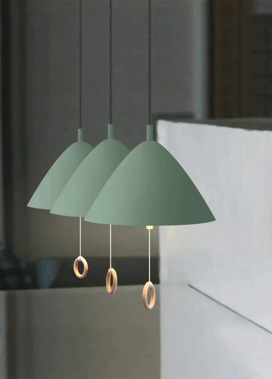 Colorful Bedside Pendant Light Pull Control Kitchen Lighting Fixture Hanging Lamp Modern Nordic