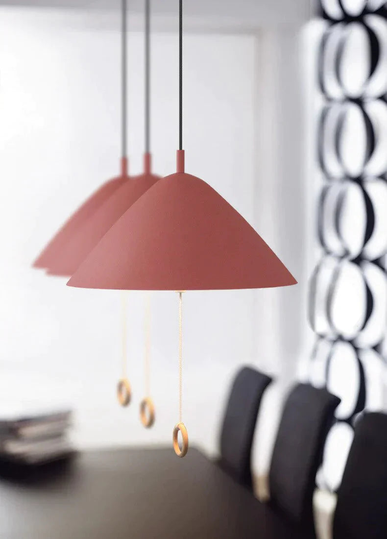 Colorful Bedside Pendant Light Pull Control Kitchen Lighting Fixture Hanging Lamp Modern Nordic