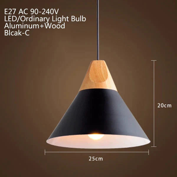 Nordic Modern Macaron Combination Wooden Pendant Lamp Loft Restaurant Cafe Decoration Light Bedroom