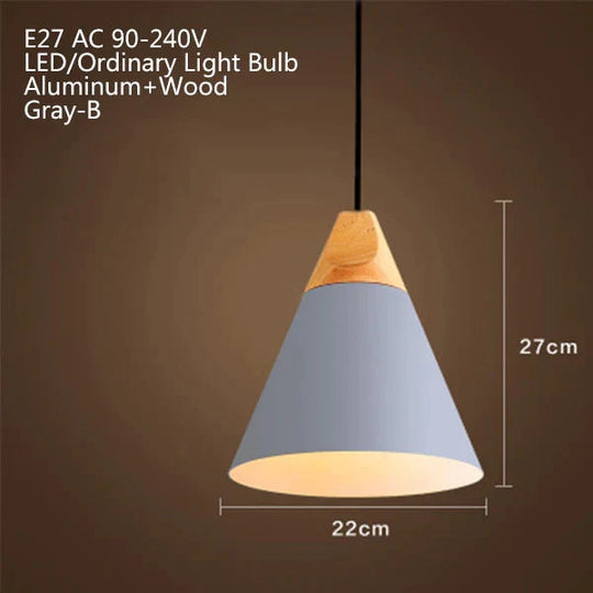 Nordic Modern Macaron Combination Wooden Pendant Lamp Loft Restaurant Cafe Decoration Light Bedroom