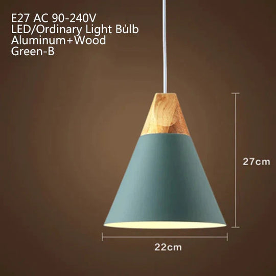 Nordic Modern Macaron Combination Wooden Pendant Lamp Loft Restaurant Cafe Decoration Light Bedroom