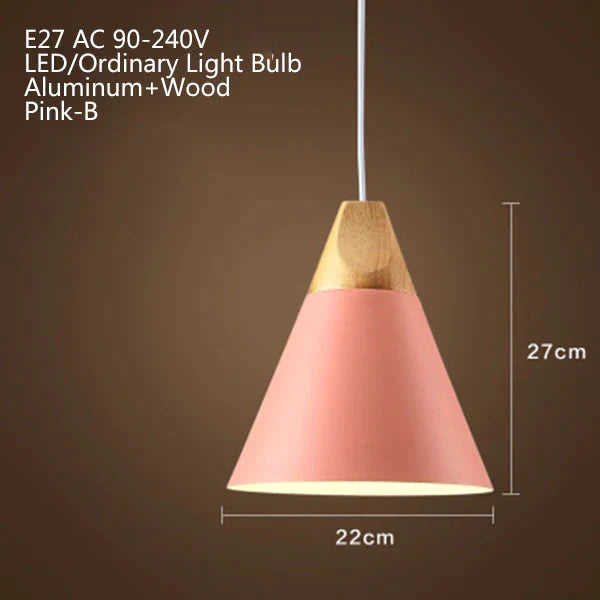 Nordic Modern Macaron Combination Wooden Pendant Lamp Loft Restaurant Cafe Decoration Light Bedroom