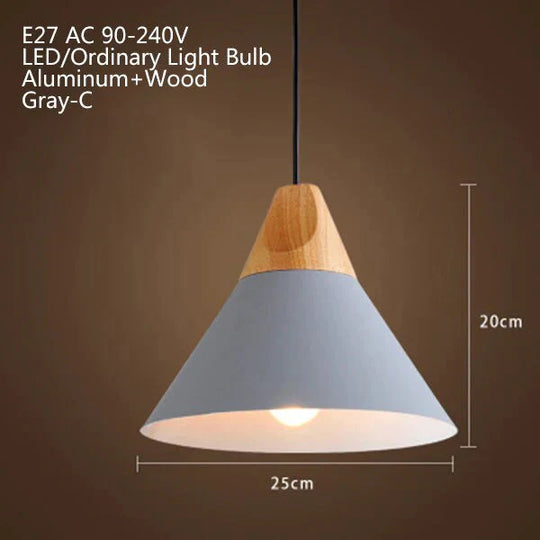 Nordic Modern Macaron Combination Wooden Pendant Lamp Loft Restaurant Cafe Decoration Light Bedroom