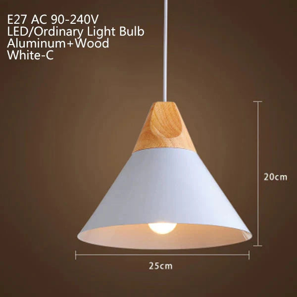 Nordic Modern Macaron Combination Wooden Pendant Lamp Loft Restaurant Cafe Decoration Light Bedroom