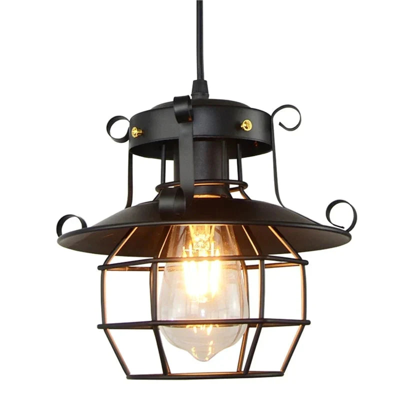 Retro Vintage Industrial Chandelier Lampshade Antique Ceiling Lamp For Home Cafe(Without Bulb)