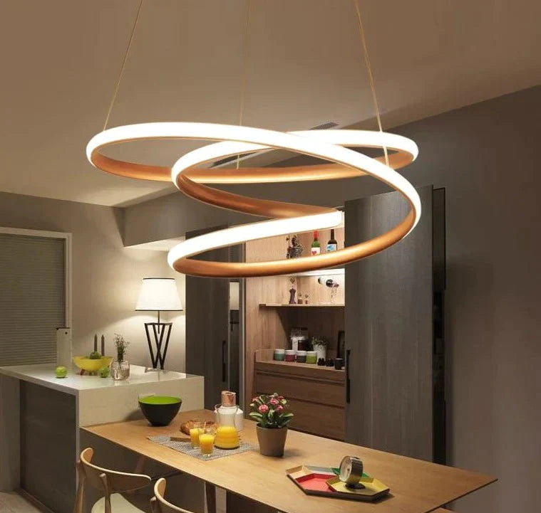 Creative Led Pendant Lights Dinning Room Modern Hanging Lamps Living Restaurant Bar Aluminum