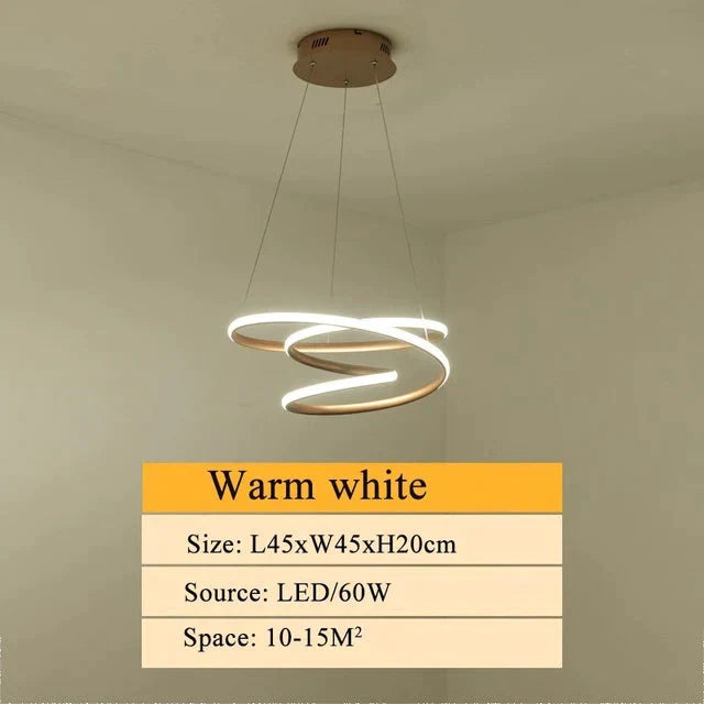 Creative Led Pendant Lights Dinning Room Modern Hanging Lamps Living Restaurant Bar Aluminum