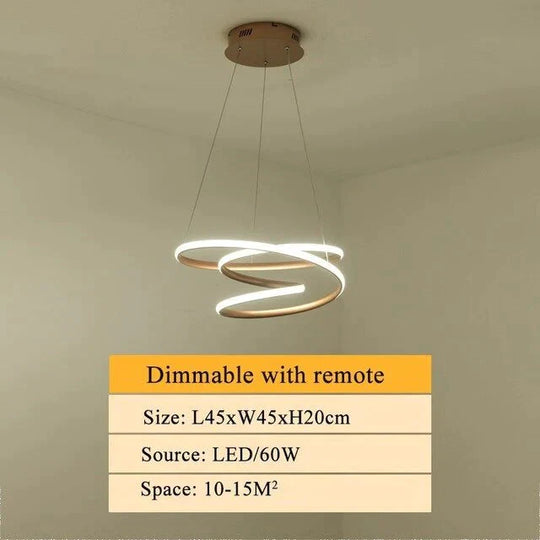 Creative Led Pendant Lights Dinning Room Modern Hanging Lamps Living Restaurant Bar Aluminum