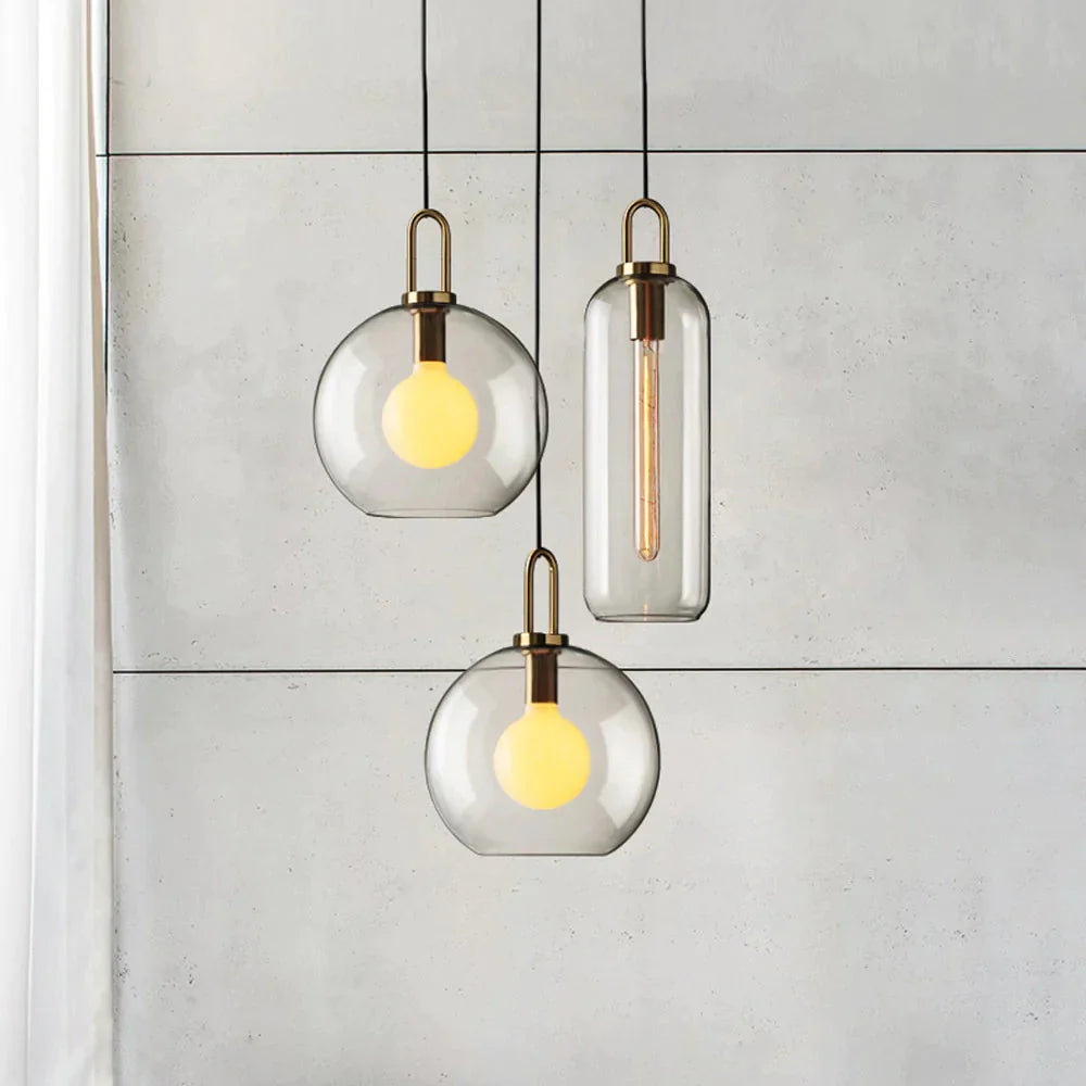 Postmodern Ins Pendant Lights Luxury Restaurant Lamps Nordic Bar Bedroom Bedside Glass Ball Single