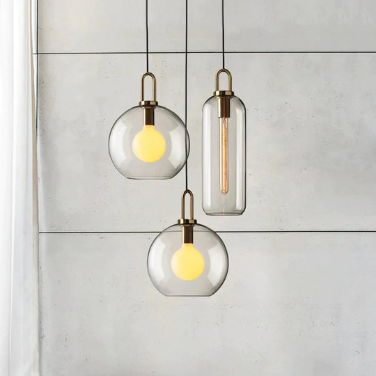Postmodern Ins Pendant Lights Luxury Restaurant Lamps Nordic Bar Bedroom Bedside Glass Ball Single