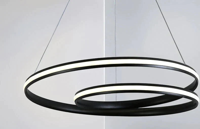 Black White Color Led Modern Pendant Lights For Dining Living Room Kitchen Aluminum Lamp Body