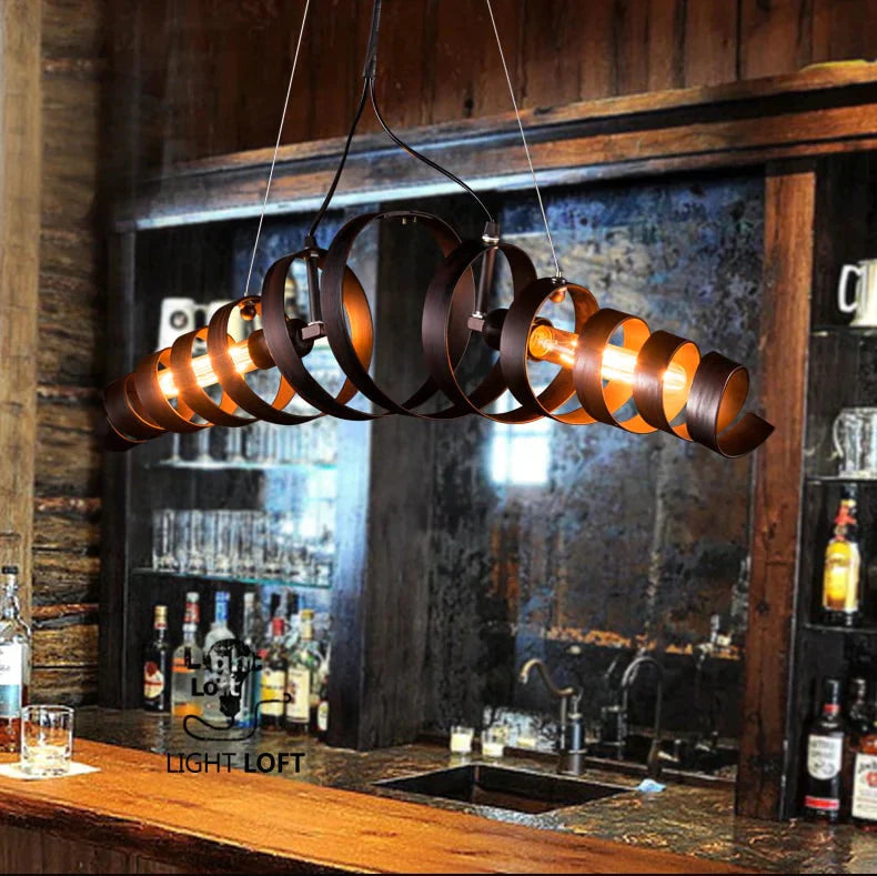 Rocco - Retro Vintage Spiral Spring Industrial Hanging Pendant Light
