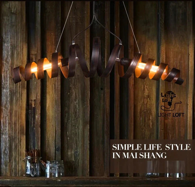 Rocco - Retro Vintage Spiral Spring Industrial Hanging Pendant Light