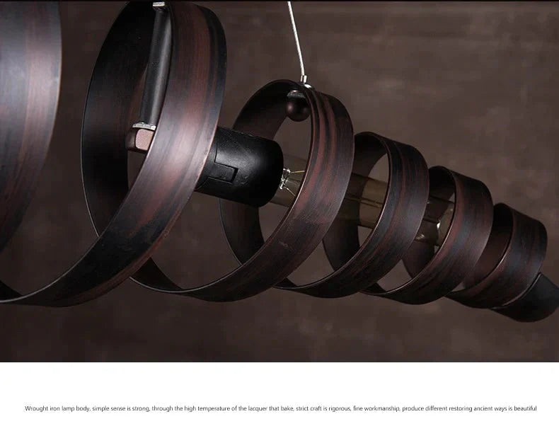 Rocco - Retro Vintage Spiral Spring Industrial Hanging Pendant Light