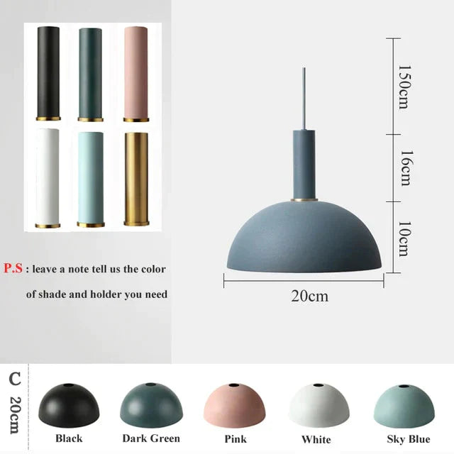 Modren Simple Pendant Lights Diy Nordic E27 Hanging Lamps Restaurant Bar Living Room Bedside