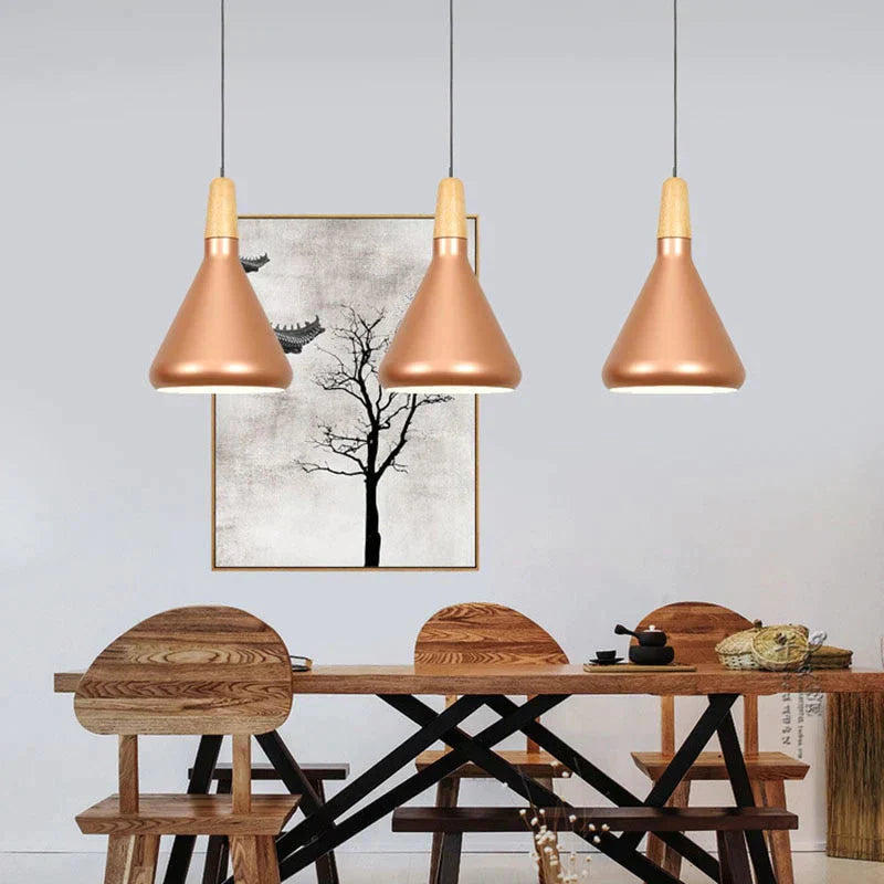 Creative Restaurant Living Room Solid Wood Chandelier Dining Table Bedroom Bedside Aisle Balcony