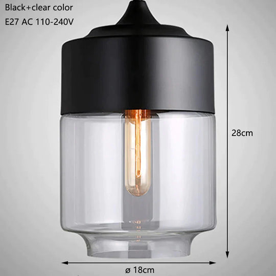 Nordic Modern Loft Hanging Glass Pendant Lamp Fixtures E27 E26 Led Lights For Kitchen Restaurant
