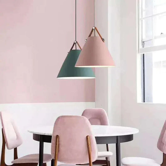 Nordic Simple Black White Pendant Light E27 Led Modern Hanging Lamp For Bedroom Living Room Hotel