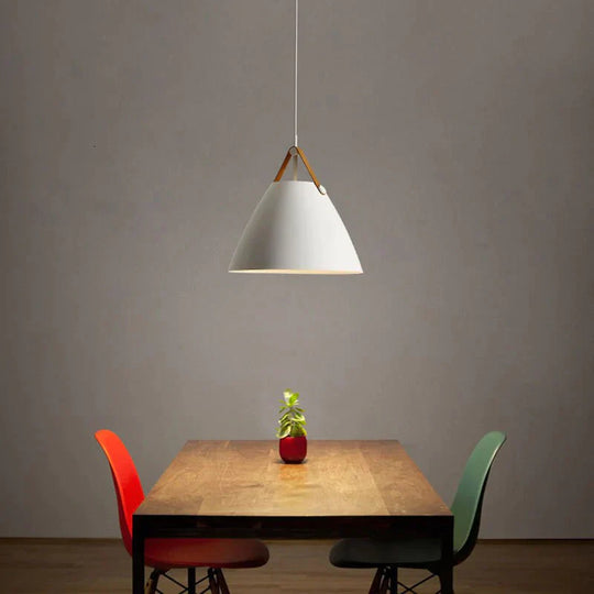 Nordic Simple Black White Pendant Light E27 Led Modern Hanging Lamp For Bedroom Living Room Hotel