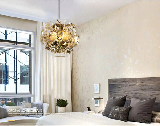Nordic Glass Ball Flower Pendant Light Led E27 With 4 Colors Loft Modern Hanging Lamp For Living