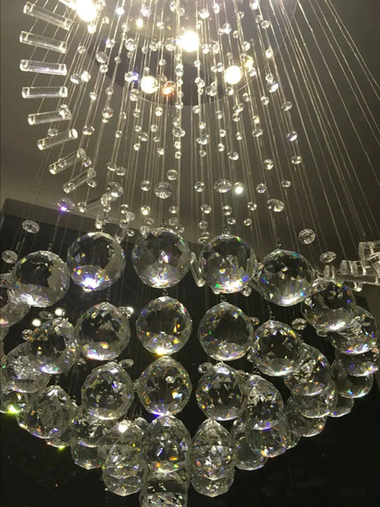 Modern Crystal Loft Traditional Chandelier Art Deco With Gu10 9 Lights For Living Room Bedroom