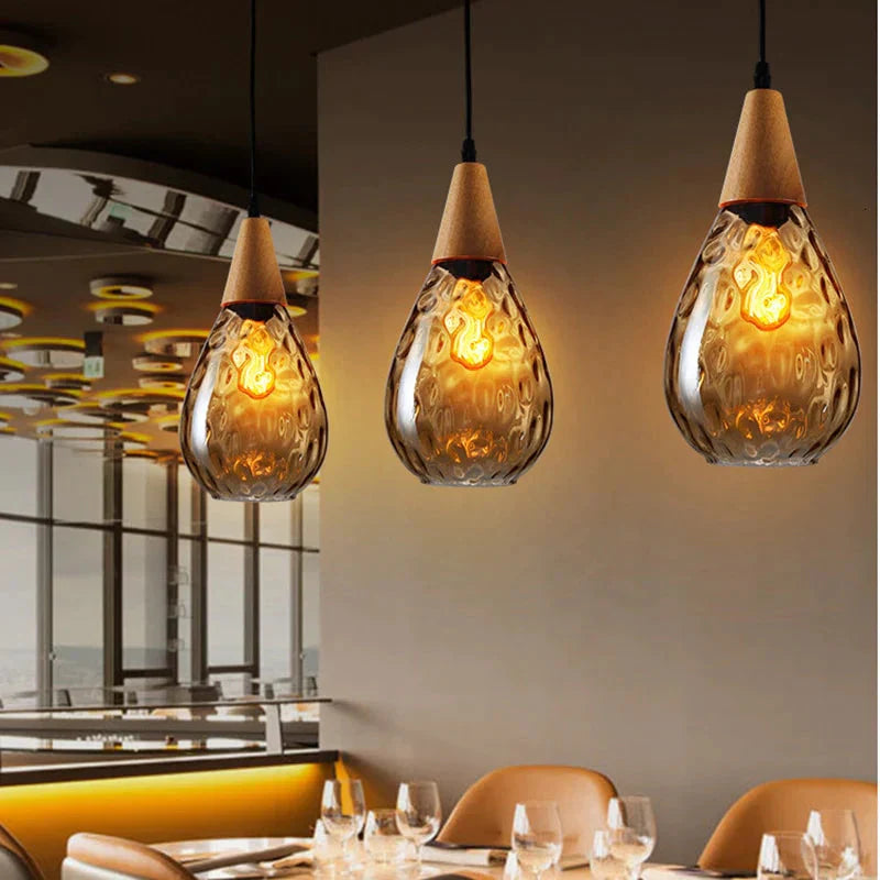 Modern Creative Europe Glass Pendant Light Led E27 With 3 Colors For Bedroom/Restaurant/Living