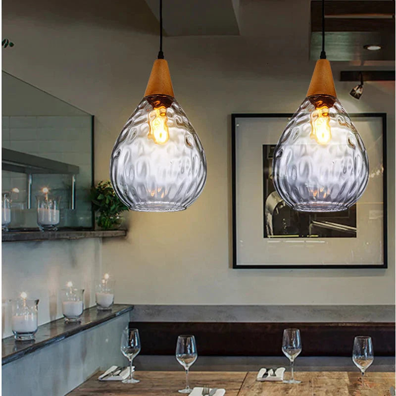 Modern Creative Europe Glass Pendant Light Led E27 With 3 Colors For Bedroom/Restaurant/Living