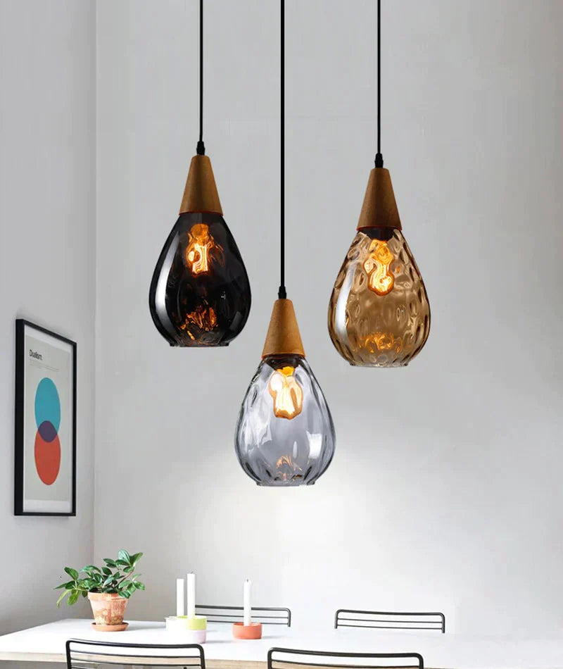 Modern Creative Europe Glass Pendant Light Led E27 With 3 Colors For Bedroom/Restaurant/Living