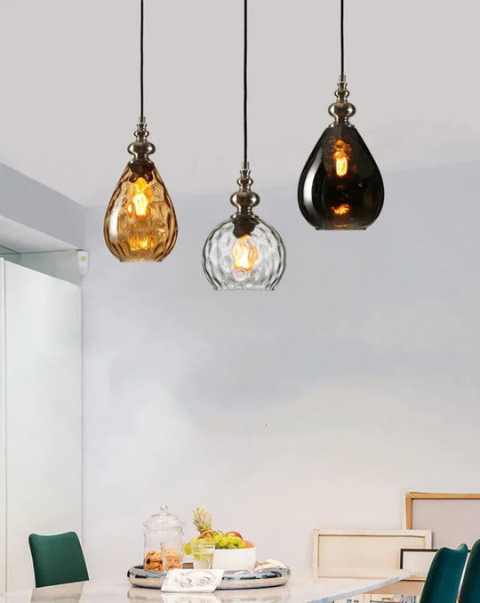 Modern Creative Europe Glass Pendant Light Led E27 With 3 Colors For Bedroom/Restaurant/Living