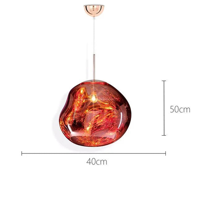 Nordic Led Glass Chandelier Lava Ball Pendant Lamps Hanging Bedroom Kitchen Modern Personality