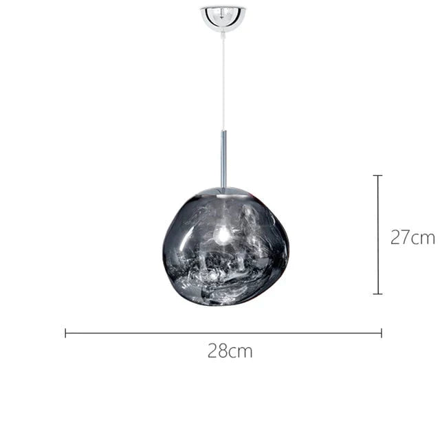 Nordic Led Glass Chandelier Lava Ball Pendant Lamps Hanging Bedroom Kitchen Modern Personality