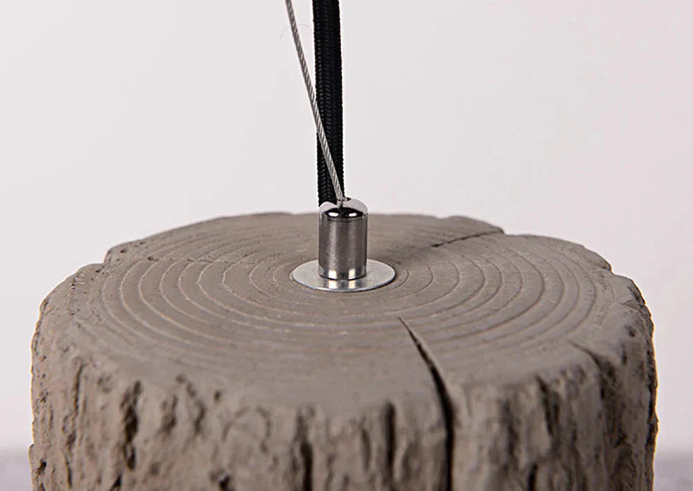 Retro Loft Nordic Stump Style Cement Pendant Lights Modern Led E27 Cord Lamp For Restaurant Living