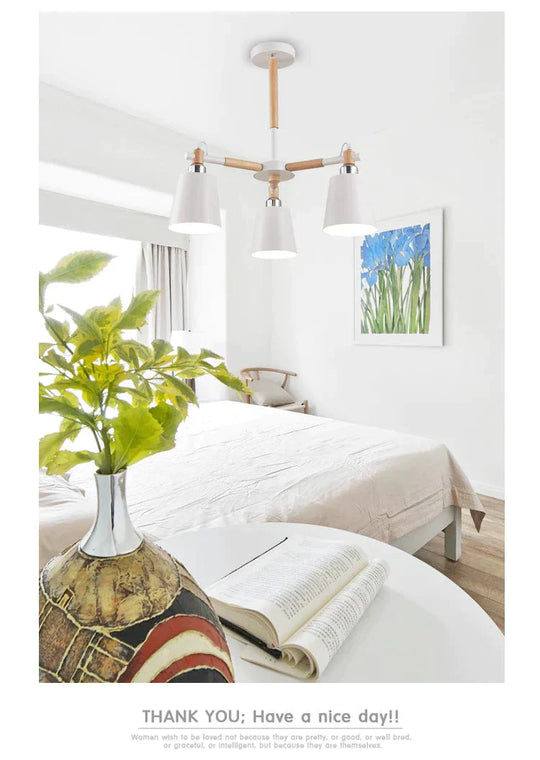 Chandelier Modern Kitchen Lamp Living Room Foyer Lights Light Led Wood Branch Lighting Fixture