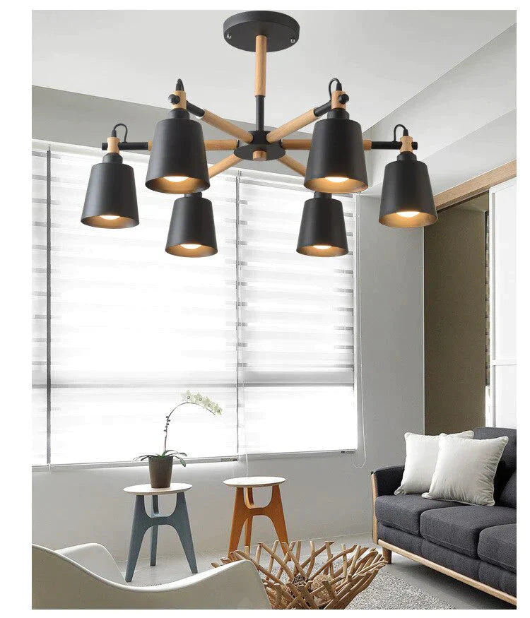 Chandelier Modern Kitchen Lamp Living Room Foyer Lights Light Led Wood Branch Lighting Fixture