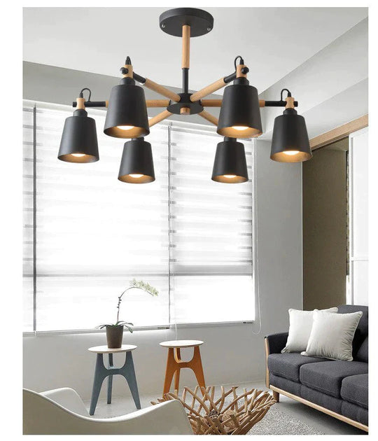 Chandelier Modern Kitchen Lamp Living Room Foyer Lights Light Led Wood Branch Lighting Fixture