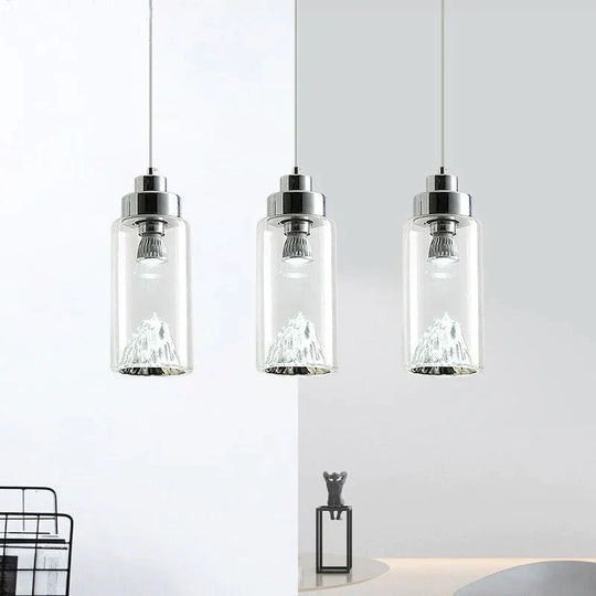 Art Deco Novelty Glass Mountain Pendant Light Led Modern Loft Home Hanging Lamp For Bedroom Lobby