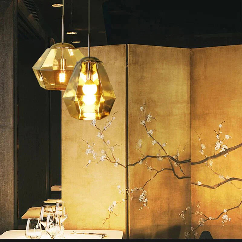 Nordic Colorful Lava Shaped Lamps E27 Led Glass Pendant Lights For Dining Room Living Bedroom Aisle