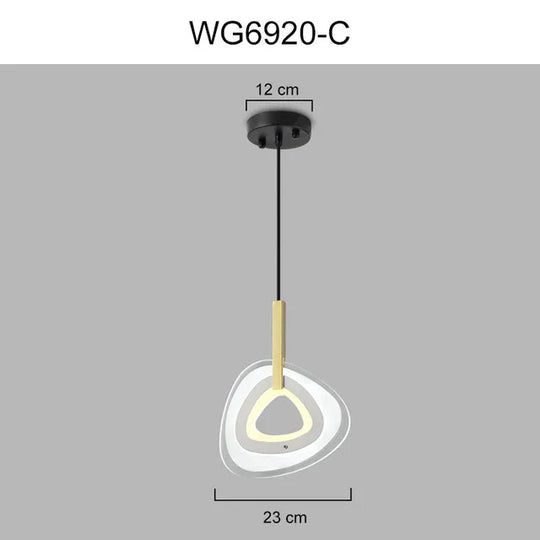 Nordic Led Pendant Lights For Dining Room Bar Bedroom Living Kitchen Creative Art Deco Hanging Lamp