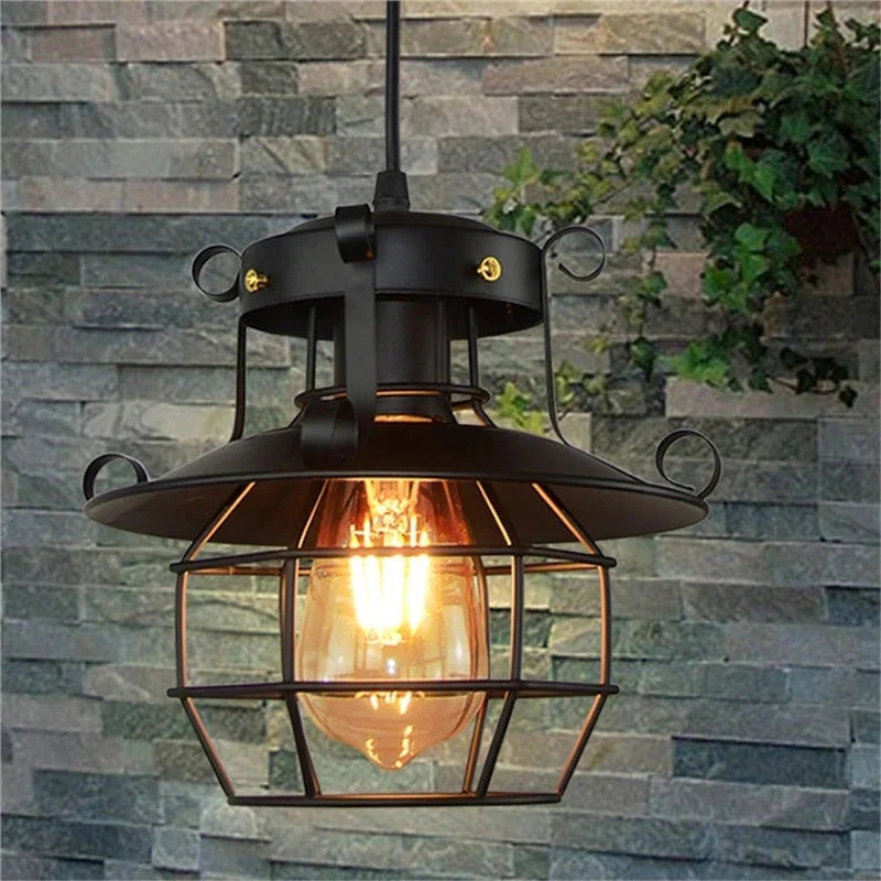 Retro Vintage Industrial Chandelier Lampshade Antique Ceiling Lamp For Home Cafe(Without Bulb)