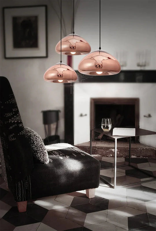 Art Deco Modern Novelty Glass Pendant Light Led E27 With 3 Colors For Parlor Bedroom Dining Room
