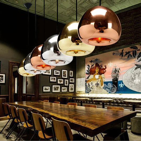 Art Deco Modern Novelty Glass Pendant Light Led E27 With 3 Colors For Parlor Bedroom Dining Room