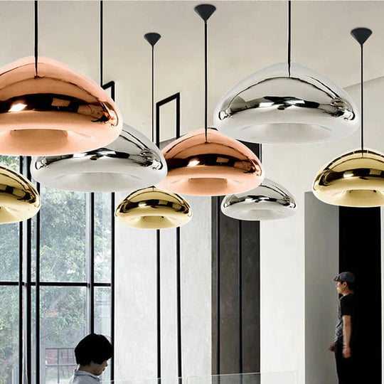 Art Deco Modern Novelty Glass Pendant Light Led E27 With 3 Colors For Parlor Bedroom Dining Room