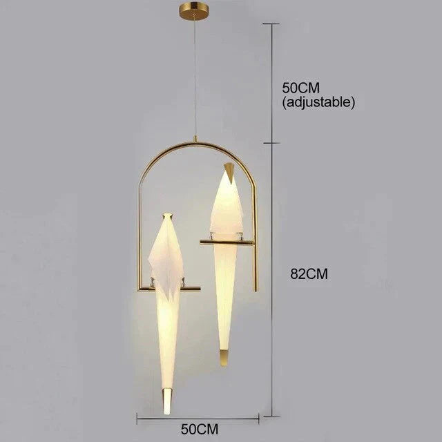 Nordic Perch Pendent Light Lamp Postmodern Creative Personality Bird Bedroom Bedside Balcony